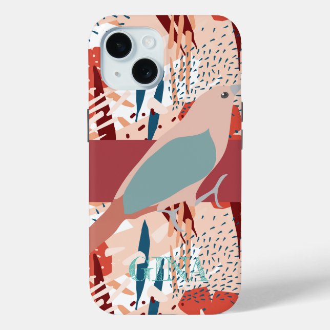 Modern Girly Cute Personalized Case-Mate iPhone Hülle (Rückseite)