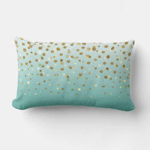 Modern Girly Gold Glitzer confetti Lendenkissen