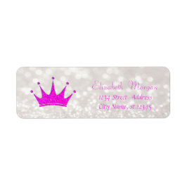 Modern Girly Stylish Glittery Bokeh, Tiara