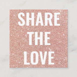 Modern Girly Trendy Pink Glitzer Empfehlungskarte