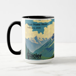 Modern Glacier National Park Retro Heritage Tasse