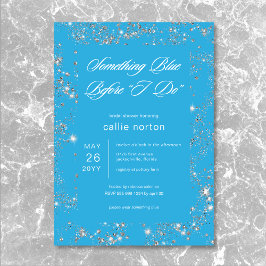 Modern Glam Diamond etwas Blaues Brautparty Einladung
