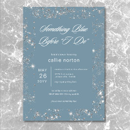 Modern Glam Diamond etwas Blaues Brautparty Einladung
