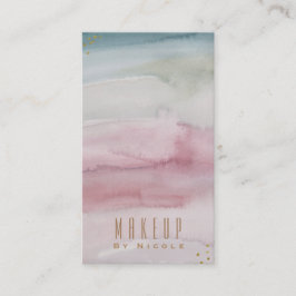 Modern Glam Dreamy Watercolor Gold Eleganter Chic Visitenkarte