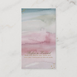 Modern Glam Dreamy Watercolor Golfen Freundlicher Empfehlungskarte