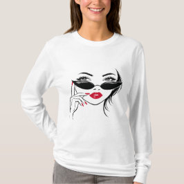 Modern Glam Girl Illustration Women’s T-Shirt