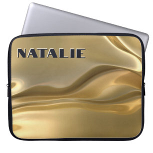 Modern Glam Gold Foil Monogram Laptopschutzhülle