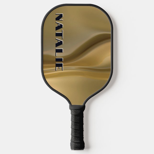 Modern Glam Gold Foil Monogram Pickleball Schläger (Vorderseite)