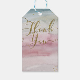 Modern Glam Watercolor Gold Elegante Vielen Dank Geschenkanhänger