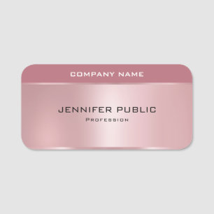 Modern glamouröse Rose Gold Template Namensschild