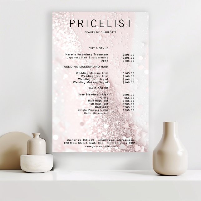Modern, glänzende Preisliste Poster (Von Creator hochgeladen)