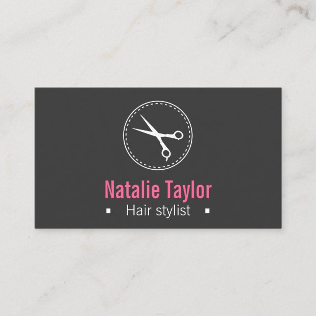 Modern, glatt, Minimalistisch, schwarz, Visitenkarte (Vorderseite)