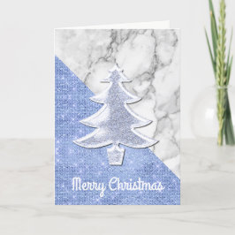 Modern Glittery Weihnachtsbaum Weihnachtskarte Feiertagskarte