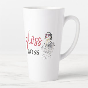 Modern Gloss Boss Girl Black Red Funny World Milchtasse