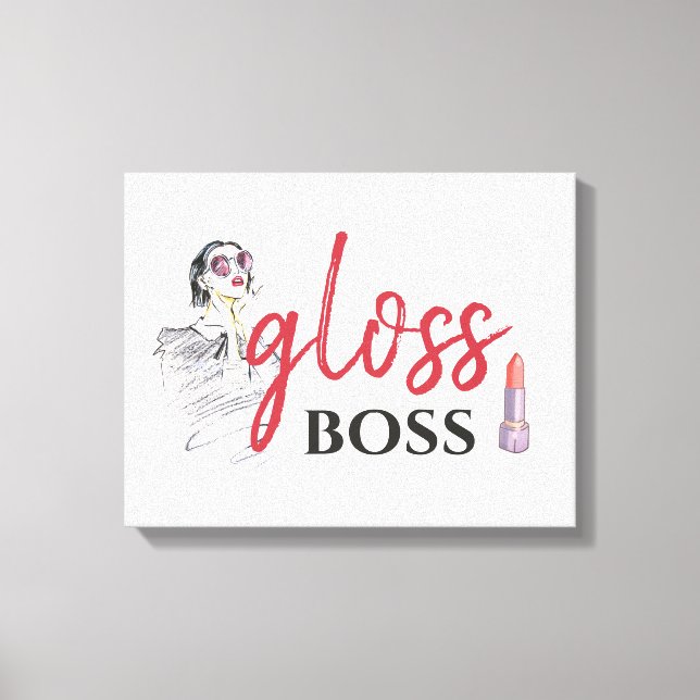 Modern Gloss Boss Schwarzes Meer Leinwanddruck (Vorderseite)