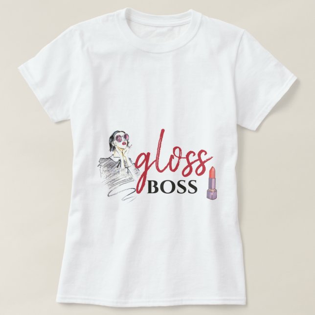 Modern Gloss Boss Schwarzes Meer T-Shirt (Design vorne)