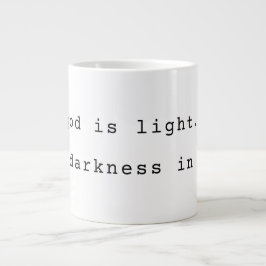Modern "God is Light" Jumbo Coffee Mug Jumbo-Tasse