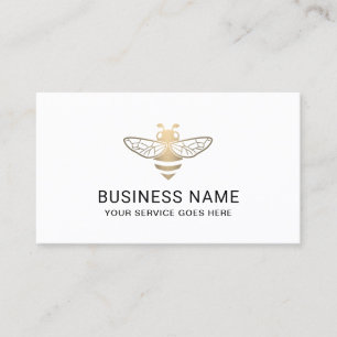 Modern Gold Bee Logo Visitenkarte