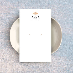 Modern Gold Bee White Oring Display Card