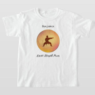 Modern Gold Black Typografy Karate Martial Arts T-Shirt