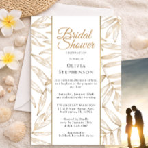 Modern Gold Botanical Bridal Shower Celebration 