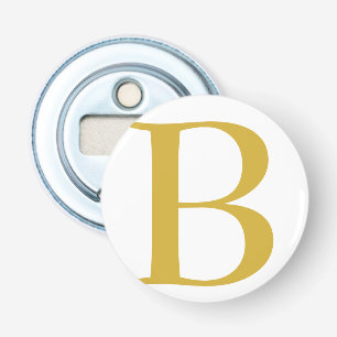 Modern Gold Color Monogram Add Name Initial Flaschenöffner