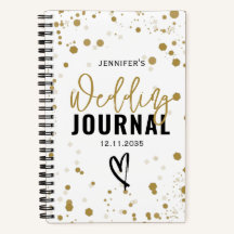 Modern Gold Confetti Wedding BUJO