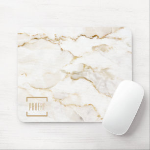 Modern Gold Effect Marmormuster Mousepad