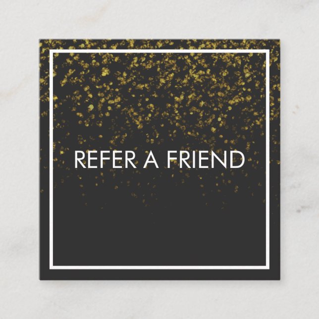 Modern Gold Elegante Empfehlungskarte (Vorderseite)