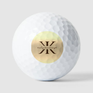 Modern Gold Elegante Monogram K Beruflich Golfball
