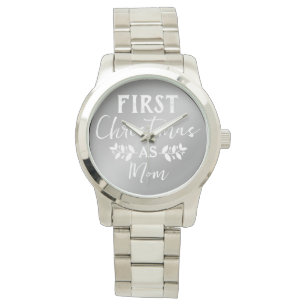 Modern Gold Erste Weihnachten als Mama Weihnachten Armbanduhr