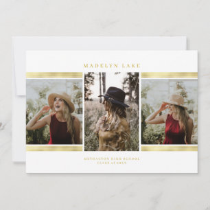 Modern Gold Foil 2023 Foto Abschluss Ankündigung