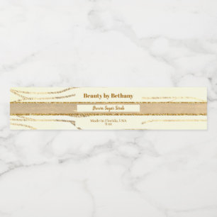 Modern Gold-Folie-Wellness-Center Wasserflaschenetikett