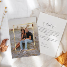 Modern Gold Gerahmte Hochzeitskript