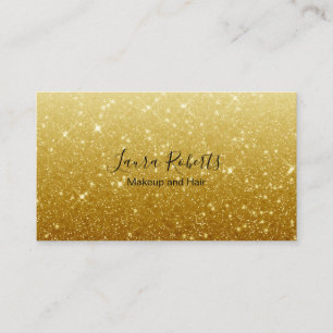 Modern Gold Glitzer Business Card Visitenkarte