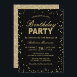 Modern Gold Glitzer Glitzern Birthday Party Einladung<br><div class="desc">Mit diesen vordefinierten Vorlagen können Sie Ihre Einladung ganz einfach so gestalten, dass Sie sie ganz individuell gestalten können. Für weitere Anpassungen klicken Sie bitte auf den Link "Weiter anpassen" und verwenden Sie unser benutzerfreundliches Designwerkzeug, um diese Vorlage zu ändern. Wenn Sie Thicker-Papiere / Matte Finish bevorzugen, können Sie den...</div>