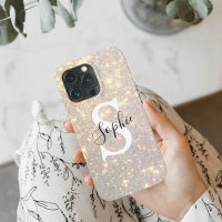 Modern Gold Glitzer Spark | Persönliche Initialzün