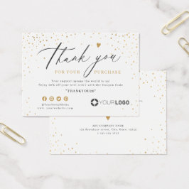 Modern gold gold glitter business logo thank you e