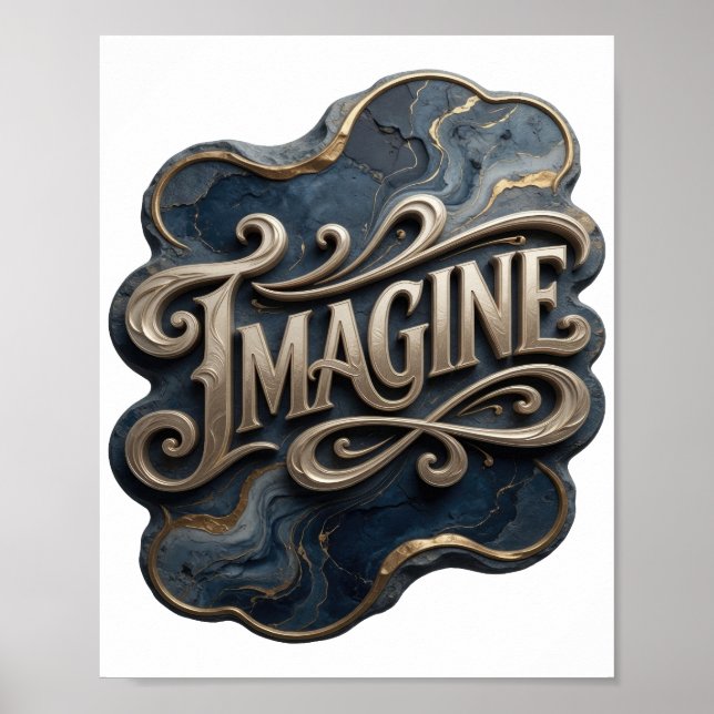 Modern Gold IMAGINE Druck Poster (Vorne)