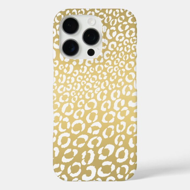 Modern Gold Leopard Cheetah Spots Animal Print Case-Mate iPhone Hülle (Rückseite)