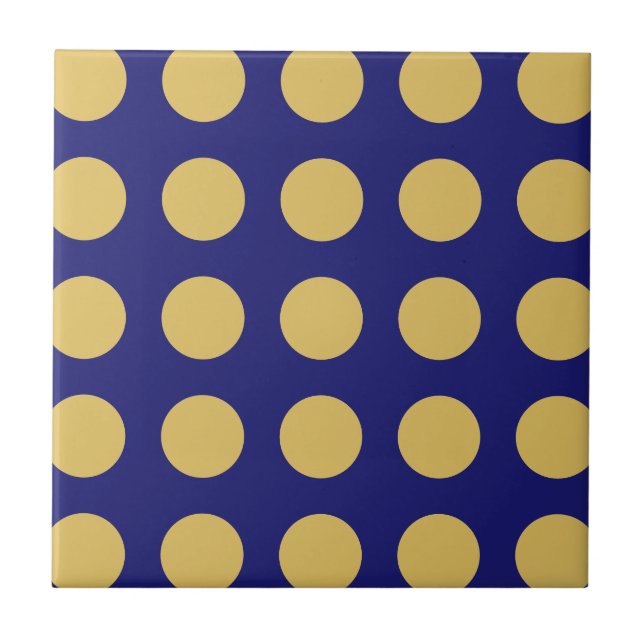 Modern Gold Midnight Blue Color Schlicht einzigart Fliese (Vorderseite)