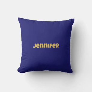 Modern Gold Midnight Blue Color Schlicht einzigart Kissen