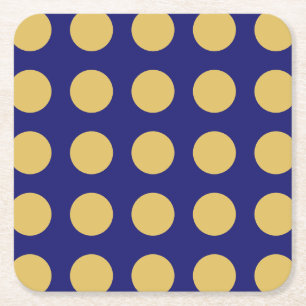 Modern Gold Midnight Blue Color Schlicht einzigart Rechteckiger Pappuntersetzer