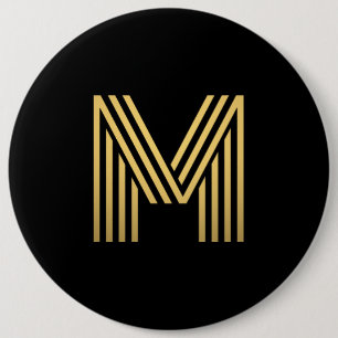 Modern Gold Monogram Button