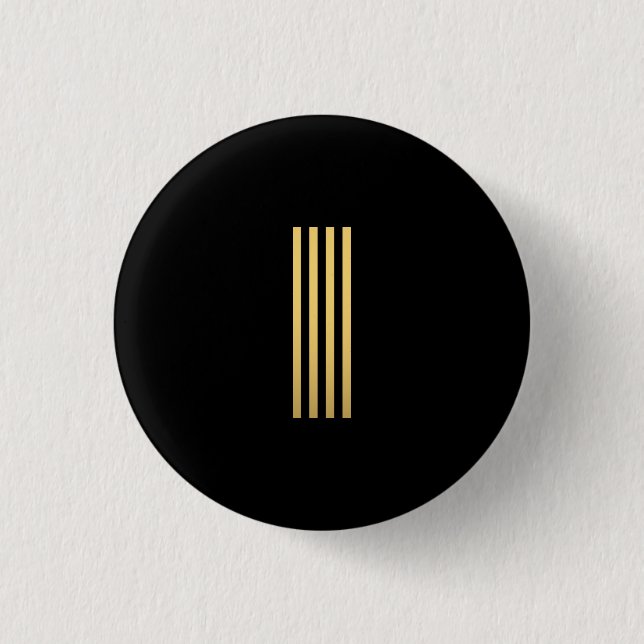 Modern Gold Monogram Button (Vorderseite)