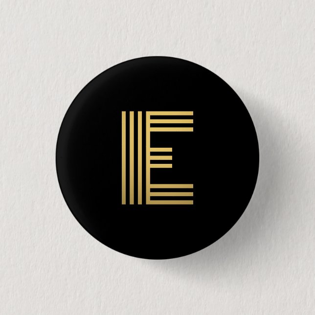 Modern Gold Monogram Button (Vorderseite)