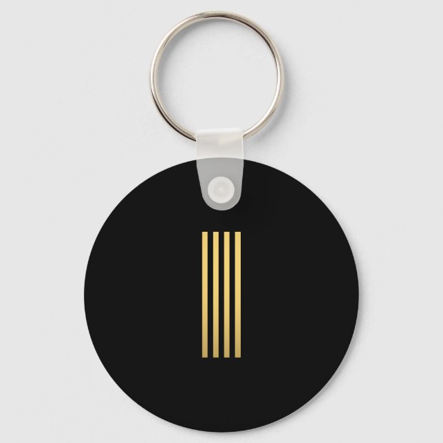 Modern Gold Monogram Schlüsselanhänger (Vorderseite)