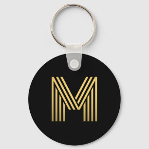 Modern Gold Monogram Schlüsselanhänger