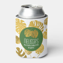 Modern Gold Monstera Blätter Junggeselinnen-Abschi Dosenkühler