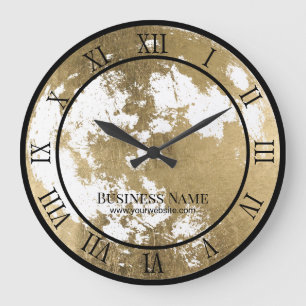 Modern Gold Moon Astronomisch Große Wanduhr